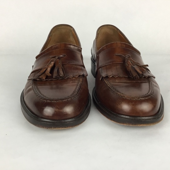 Men Shoes SlipOn Loafer Toe Kilt Tassel Italy Sz 8 - Picture 5 of 8